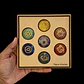 Conjunto de 7 Pedras de Cura dos Chakras: Cristais de Meditação Reiki com caixa de madeira, Cristais para Mestres Curadores - Thumbnail 1