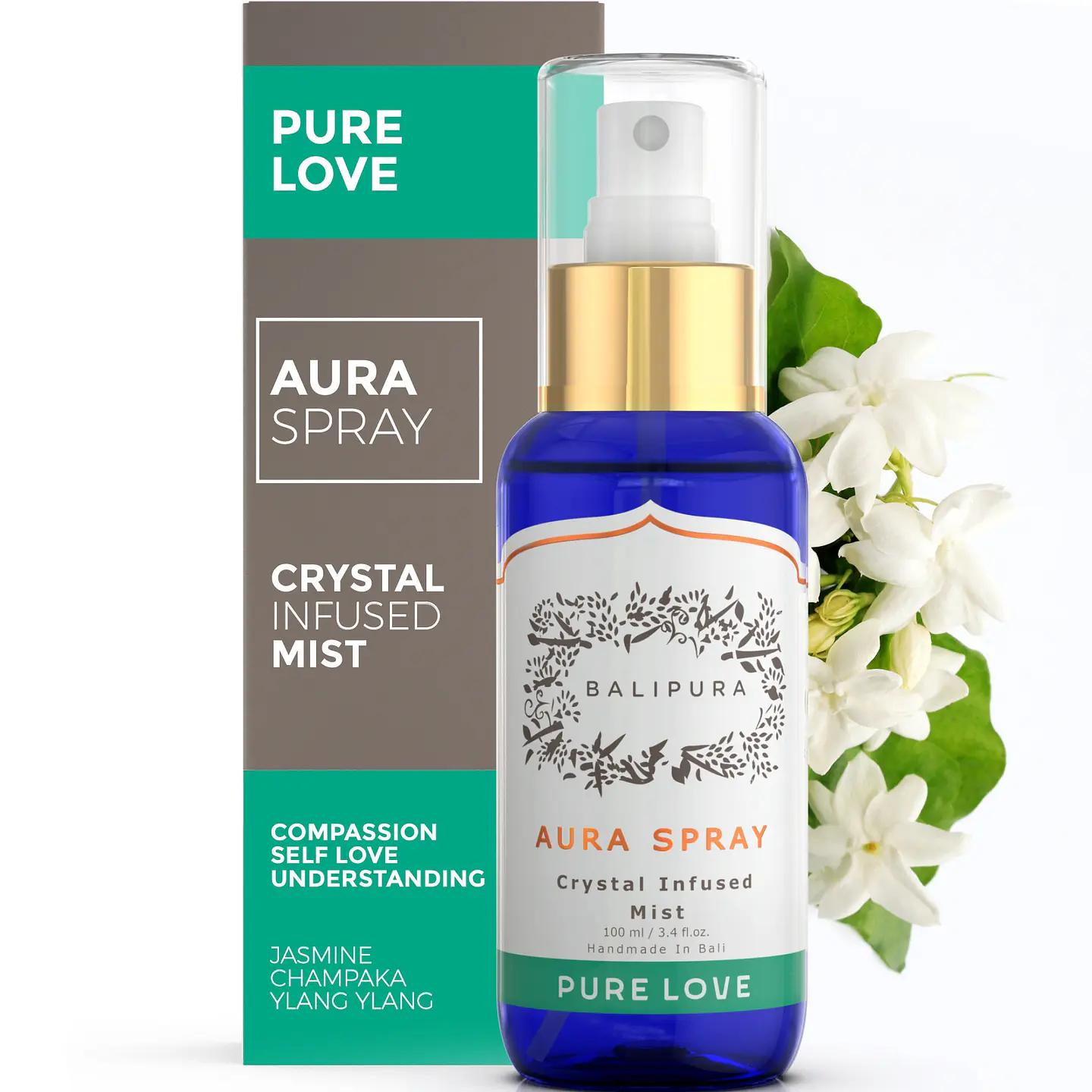 Spray de Aromaterapia com Cristal Áurico para Cura Energética do Amor 1