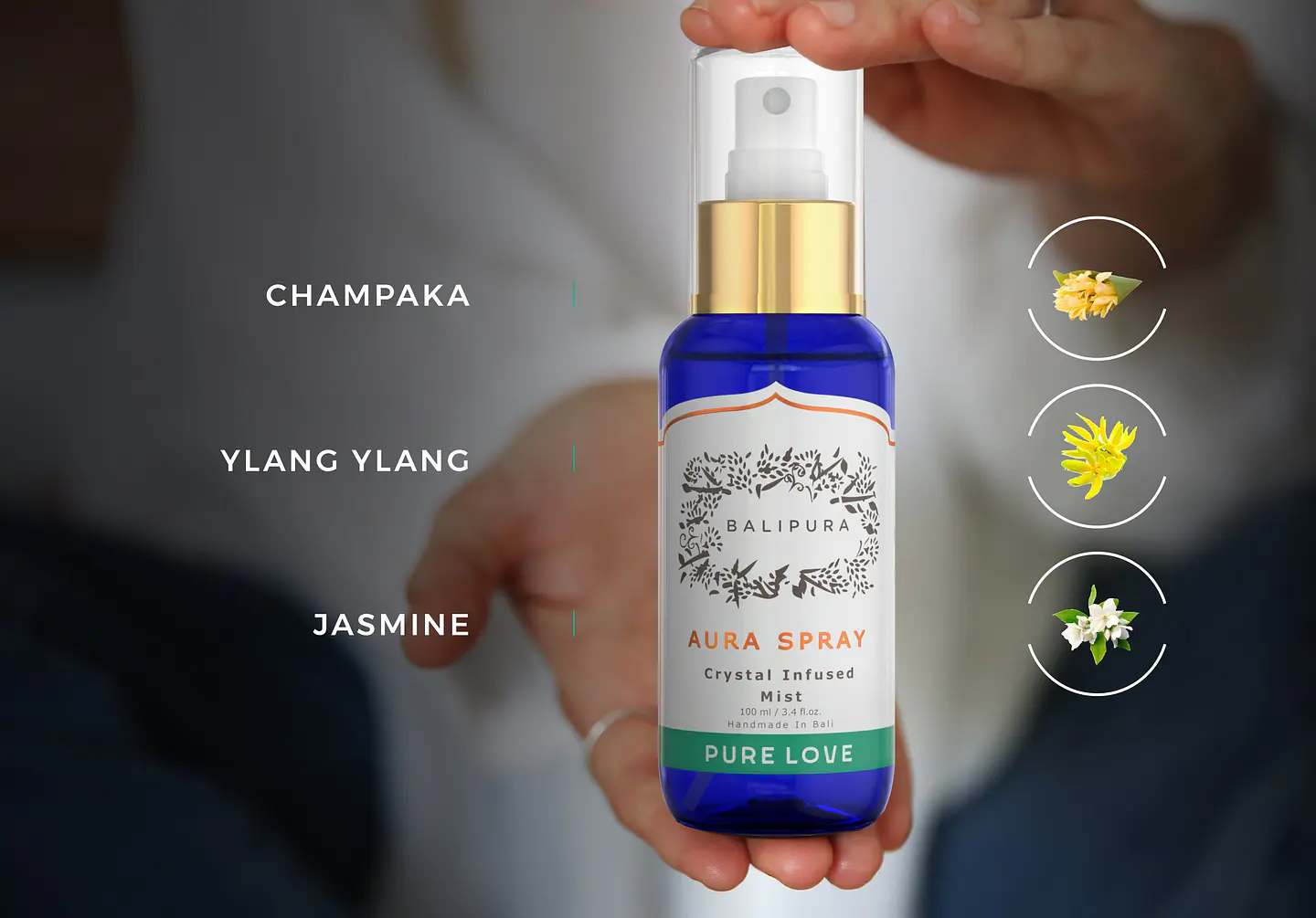 Spray de Aromaterapia com Cristal Áurico para Cura Energética do Amor 3