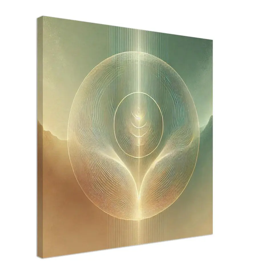 Impressão de energia Reiki | Arte de cura verde e dourada serena | Decoração espiritual para casa 2