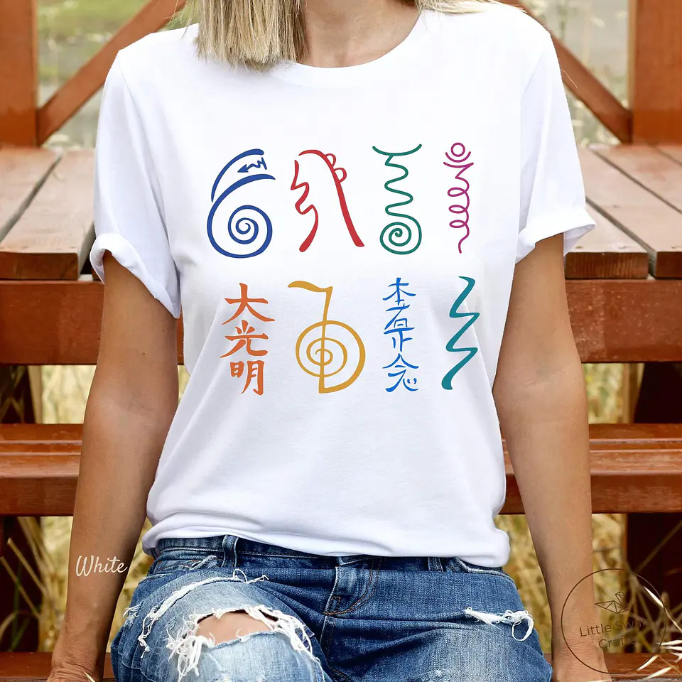Camiseta Reiki, Camiseta com Símbolos Reiki, Camiseta Unissex 2