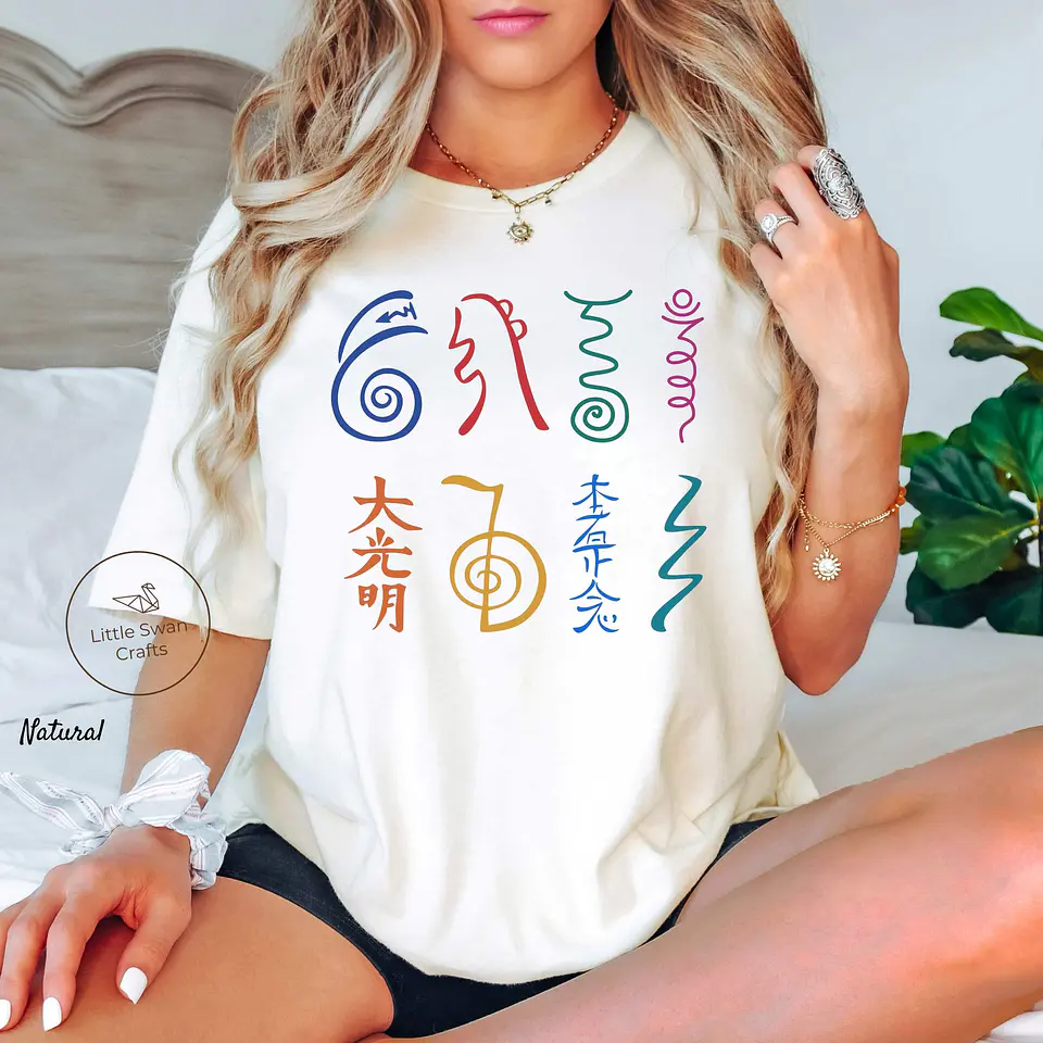 Camiseta Reiki, Camiseta com Símbolos Reiki, Camiseta Unissex 3