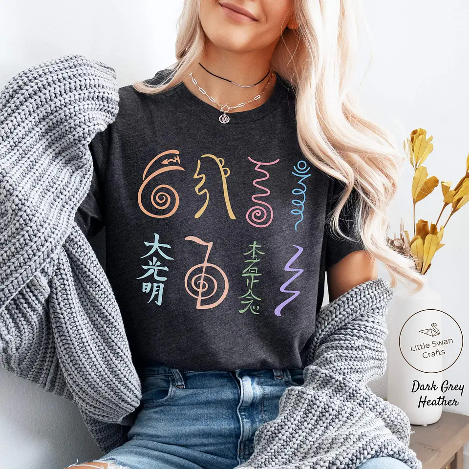 Camiseta Reiki, Camiseta com Símbolos Reiki, Camiseta Unissex 5