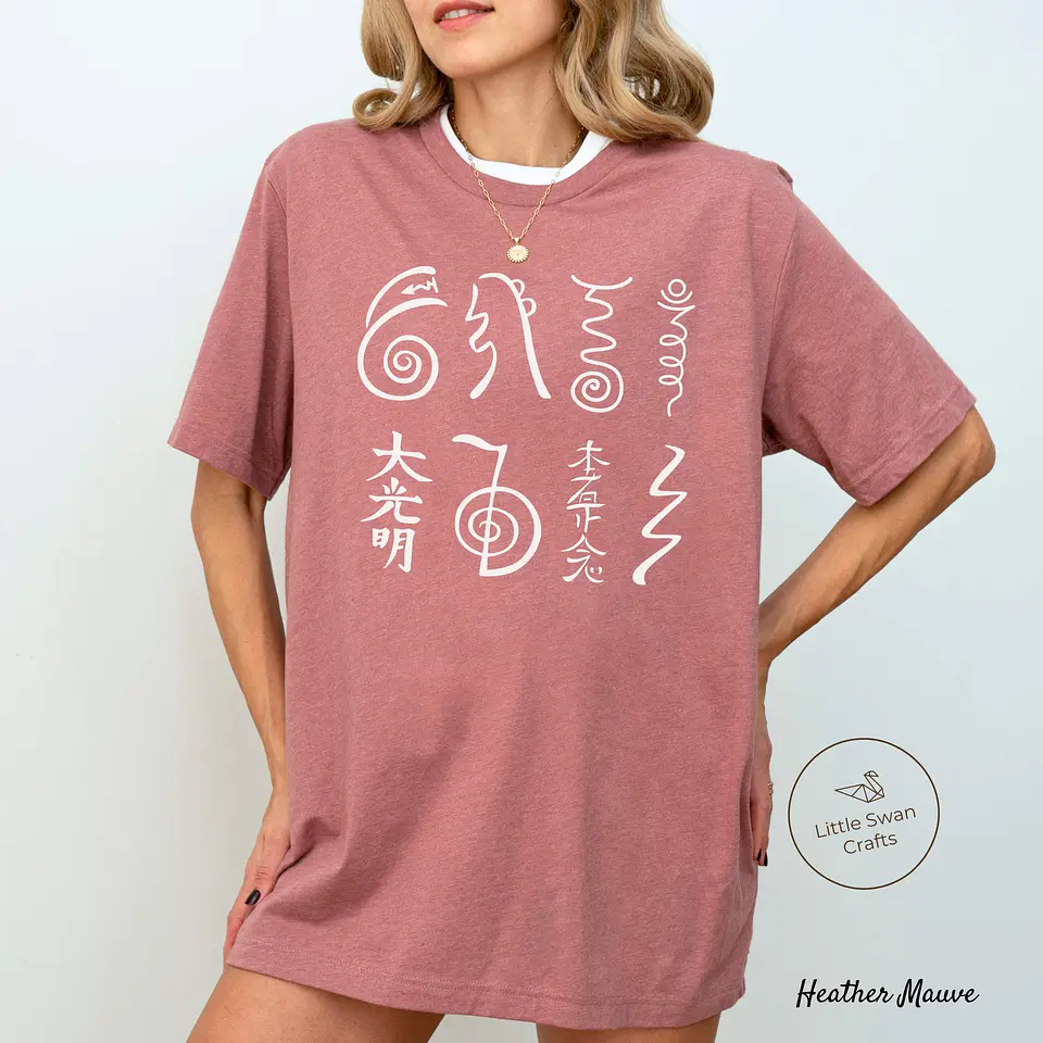 Camiseta Reiki, Camiseta com Símbolos Reiki, Camiseta Unissex 7