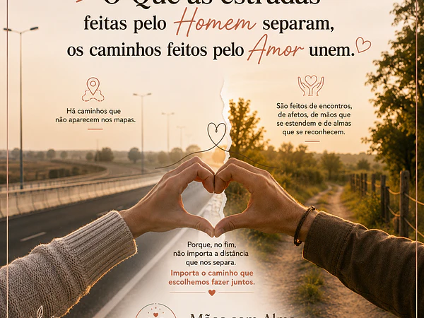 "O que as estradas feitas pelo Homem separa, os caminhos feitos pelo Amor unem"