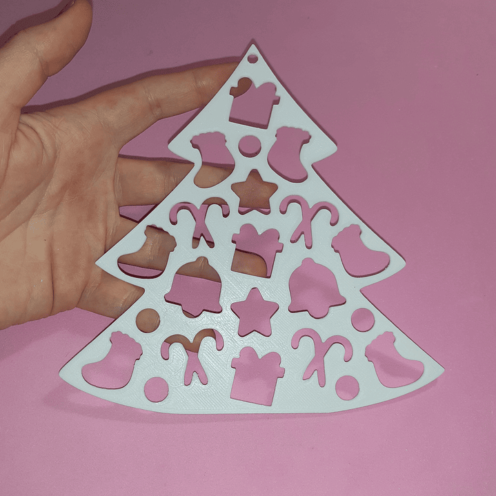 Árvore de Natal 2D p/ pendurar 1