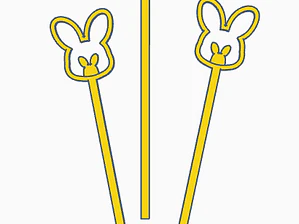 Clip porta-foto - cabeça de coelho