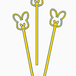 Clip porta-foto - cabeça de coelho