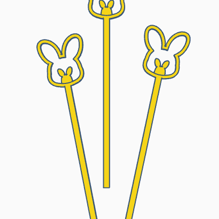 Clip porta-foto com cabeça de coelho 1