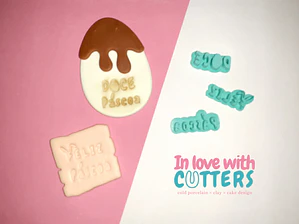 Marcador Palavras Doce, Feliz, Páscoa