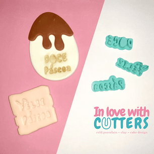 Marcador Palavras Doce, Feliz, Páscoa