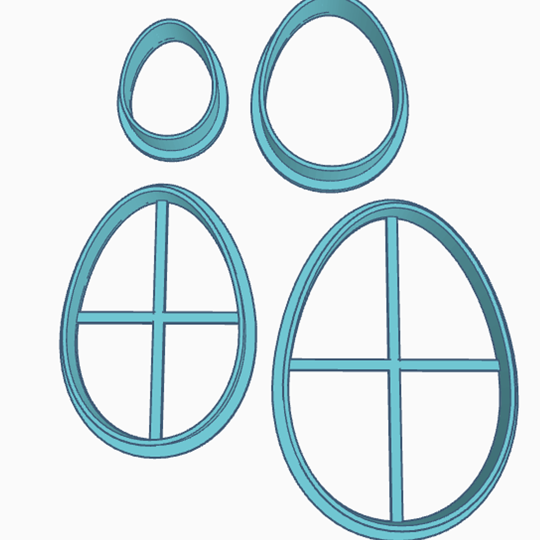 Cortadores ovos páscoa – 4 tamanhos 1