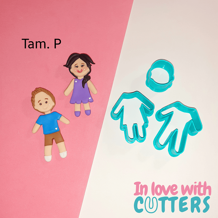 Cortadores: Cabeça + Corpos Homem e Mulher - tam P 1