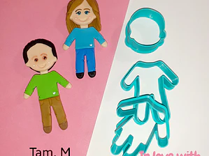 Cortadores: Cabeça + Corpos Homem e Mulher - tam M