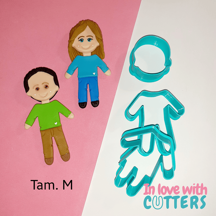 Cortadores: Cabeça + Corpos Homem e Mulher - tam M 1