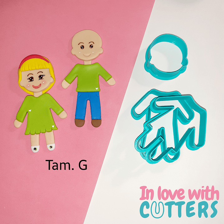 Cortadores: Cabeça + Corpos Homem e Mulher - tam G 1