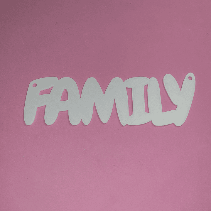 Palavra FAMILY 2D p/ pendurar 1