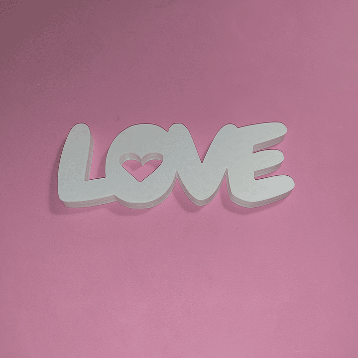 Palavra LOVE 2D p/ pendurar 1