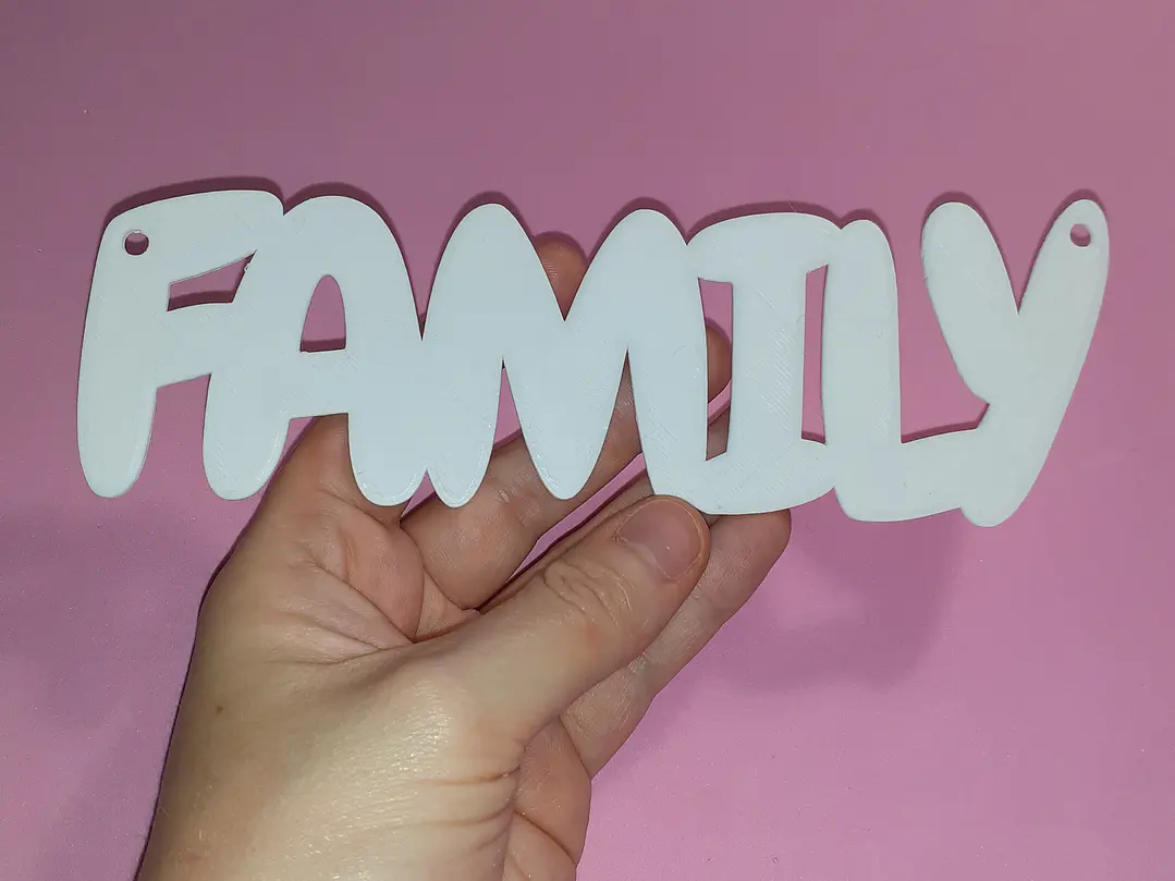 Palavra Family 2D ou 3D 1