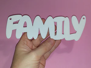 Palavra Family 2D ou 3D