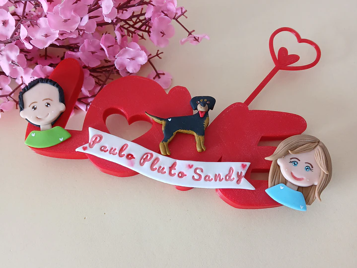 Palavra Love 2D ou 3D 2