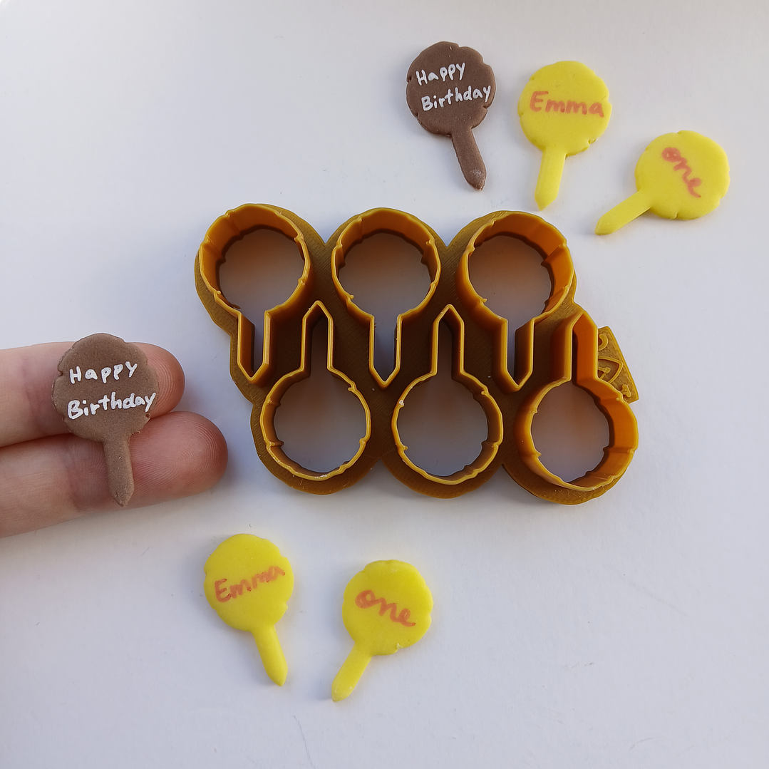 Cortador de 6 Toppers Redondos para Cupcakes 1