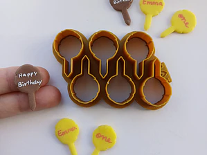 Cortador de 6 Toppers Redondos para Cupcakes