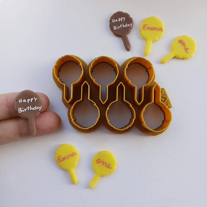 Cortador de 6 Toppers Redondos para Cupcakes 1