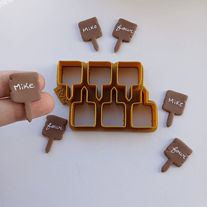 Cortador de 6 Toppers Quadrados para Cupcakes