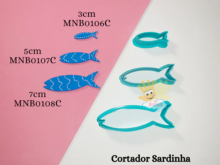 Cortador Sardinha / Peixe - 3 tamanhos 1