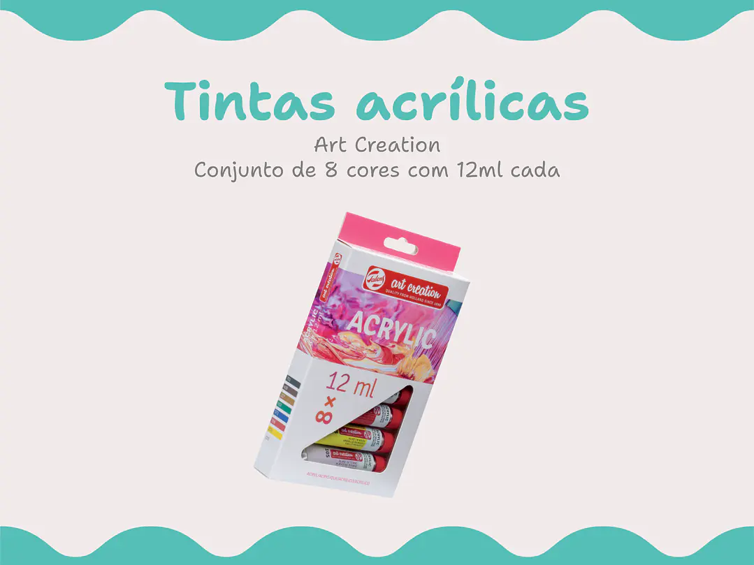 Tintas Acrílicas - conjunto de 8 cores 1