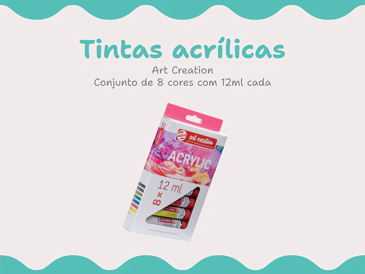 Tintas Acrílicas - conjunto de 8 cores 1