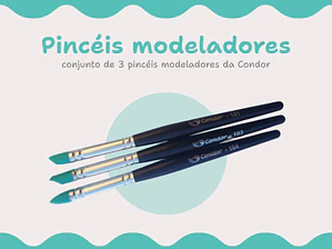 Pincéis Modeladores Condor - conj. de 3
