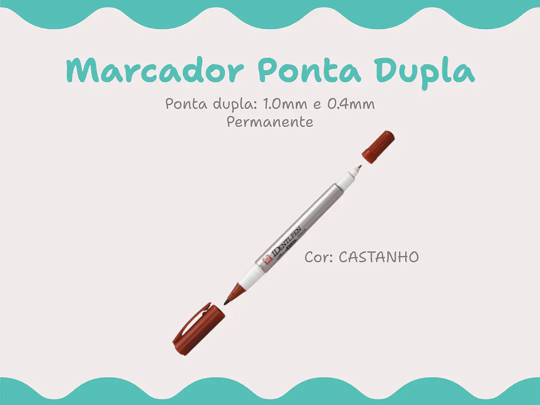 Marcador Permanente Ponta Dupla 1