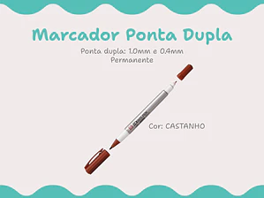 Marcador Permanente Ponta Dupla