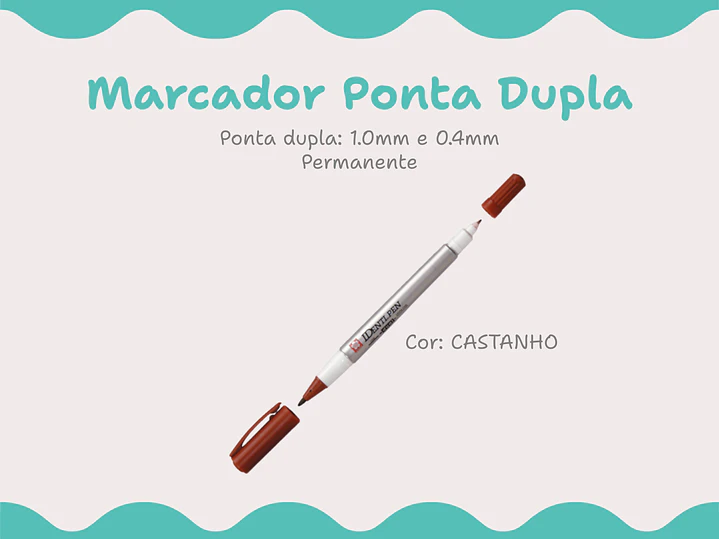 Marcador Permanente Ponta Dupla 1