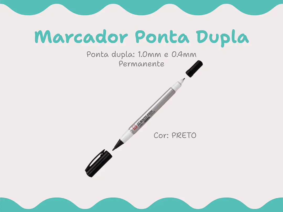 Marcador Permanente Ponta Dupla 2