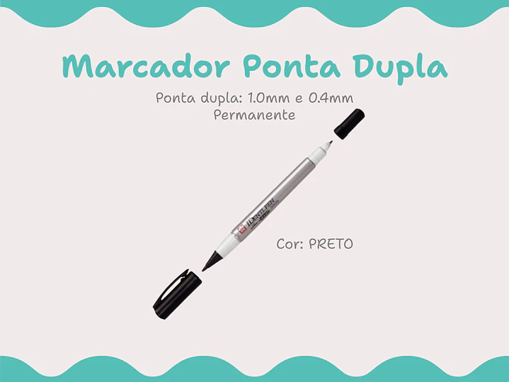 Marcador Permanente Ponta Dupla 2