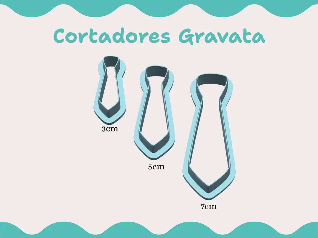 Cortador Gravata - vários tamanhos 1