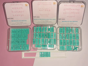 Carimbos de Letras, Números e Sinais – Estilo Manuscrito