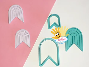 Cortador + Carimbo Arco-Íris Minimalista - 2 tamanhos