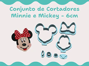 Cortadores Minnie e Mickey - 6cm