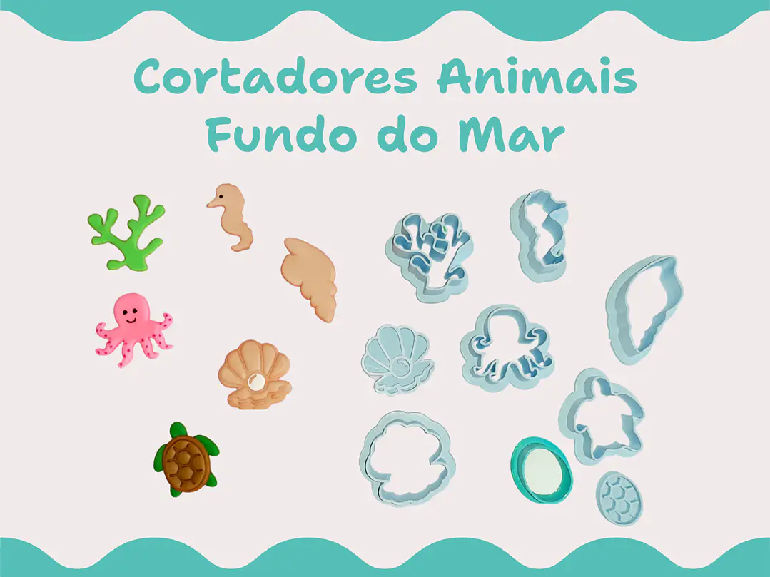Cortadores Animais Fundo do Mar 1