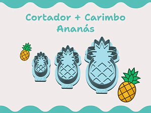Cortador + Carimbo Ananás - vários tamanhos