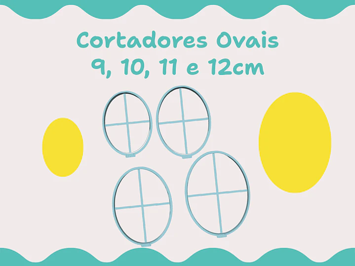 Cortador Oval - vários tamanhos 3