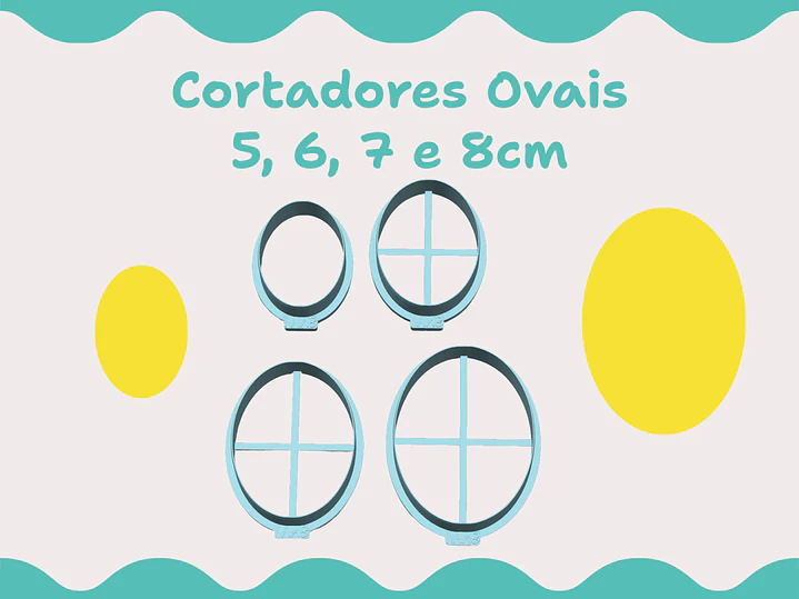 Cortador Oval - vários tamanhos 2