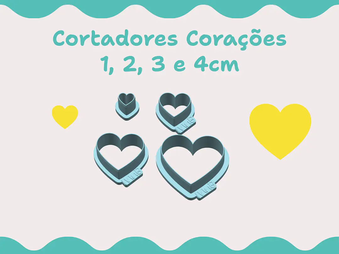 Cortador Coração - vários tamanhos 1