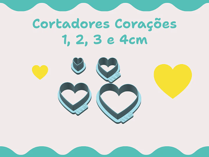 Cortador Coração - vários tamanhos 1