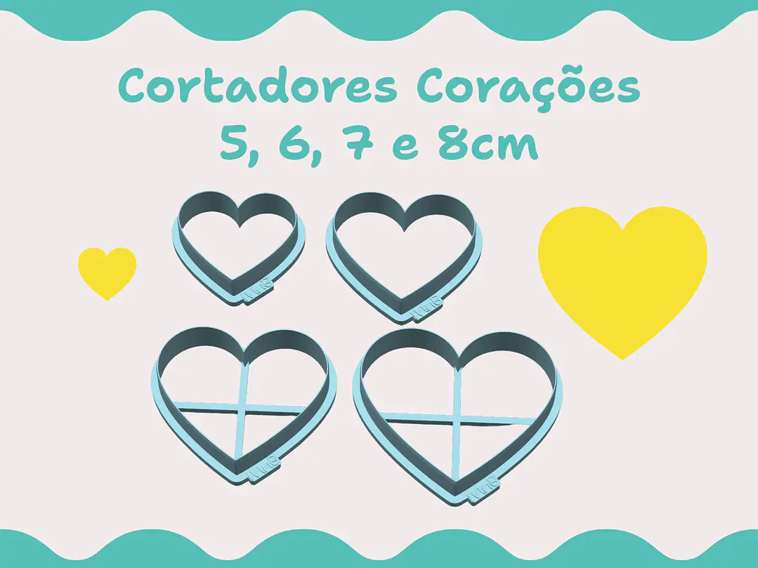 Cortador Coração - vários tamanhos 2
