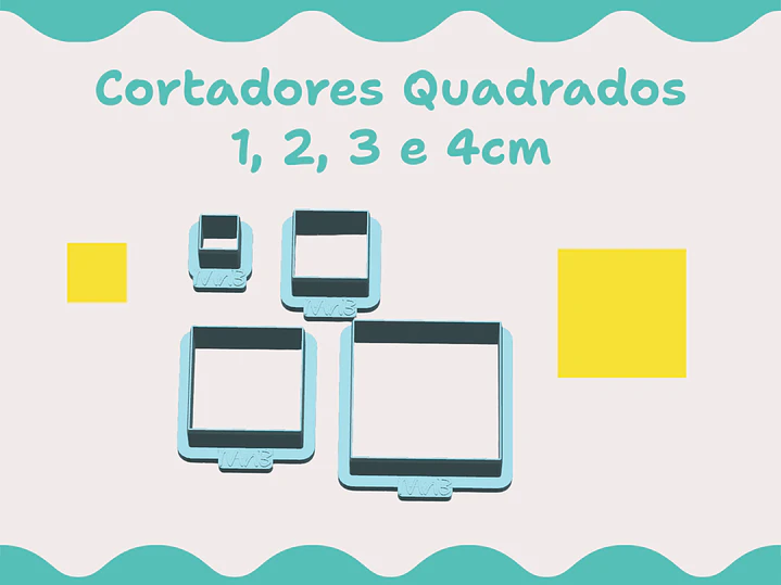 Cortador Quadrado - vários tamanhos 1